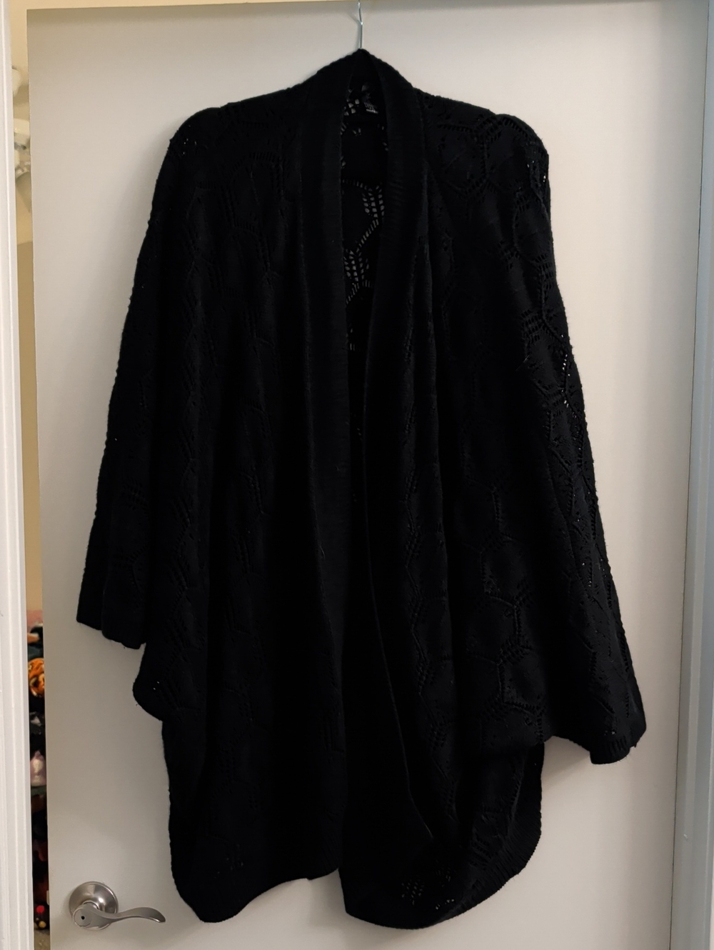 Torrid Black Open-Front Knit Poncho Cardigan Size 5/6
